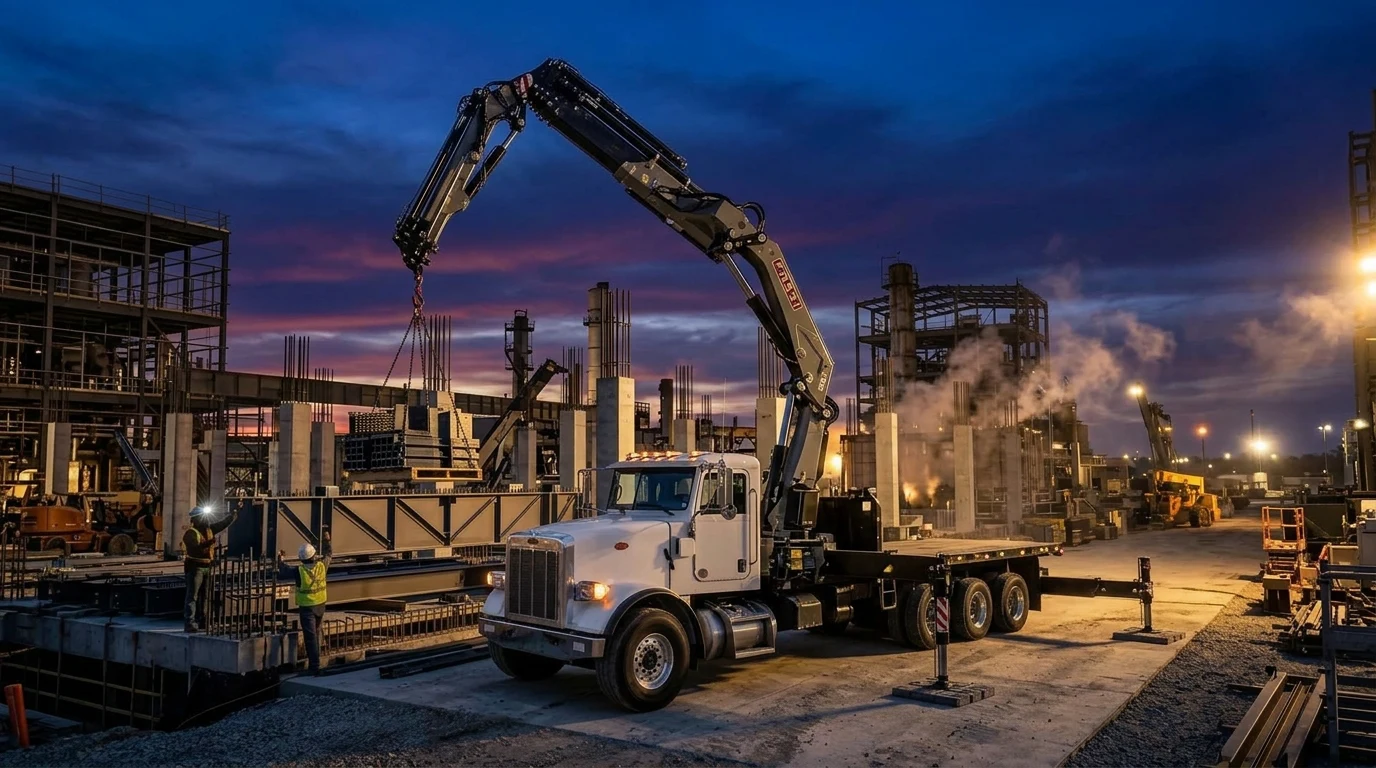 Knuckleboom Crane Material Delivery