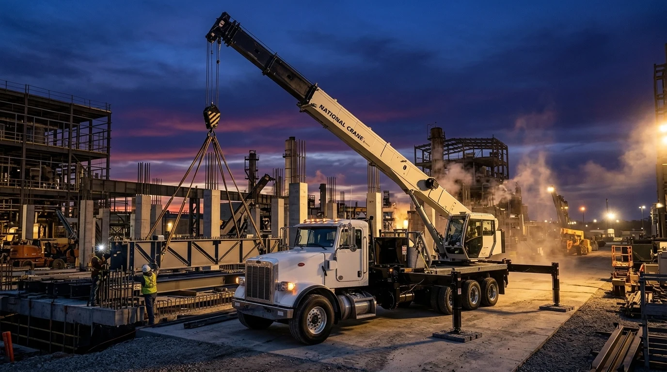National Crane in action on industrial jobsite